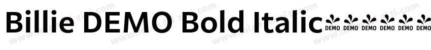 Billie DEMO Bold Italic字体转换